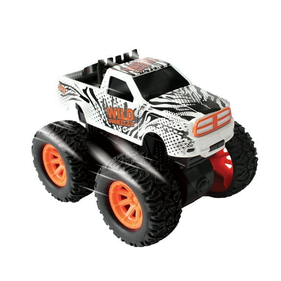 Wild Wheelz - Safari from Deluxebase. Friction Monster Truck Toys. Push along zoo animal car truck toys for boys and girls