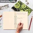 thumbnail image 4 of FORMRS 1-Subject Spiral Notebook 8" x 5" College Ruled 60 Refillable Sheet A5 Hard Cover, 2 Pack, Green Flowers, 4 of 7