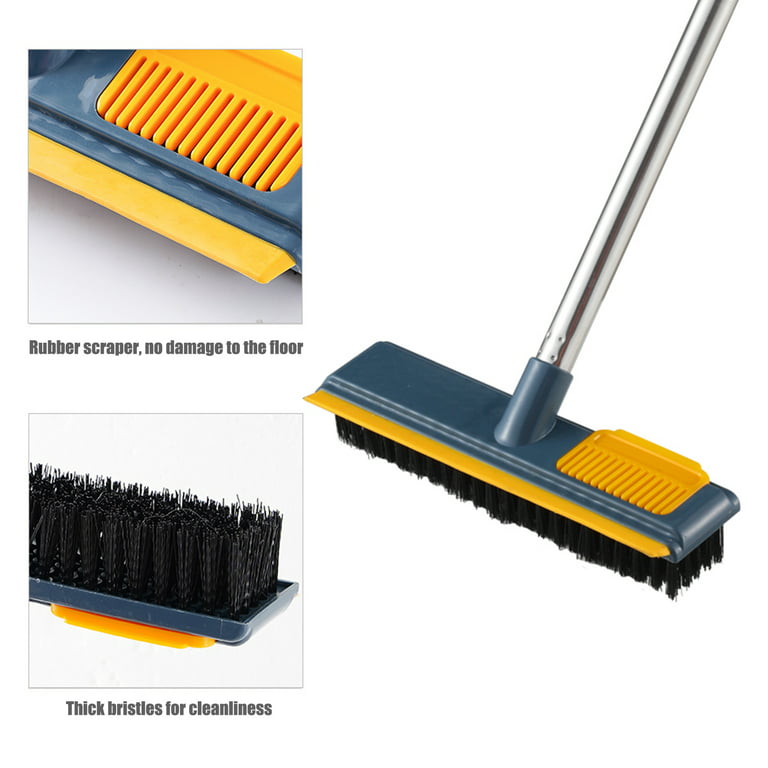 Floor Cleaning Brush Rotating Crevice Scrub Brushes Long Handle