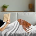 thumbnail image 3 of Crabs Soft Flannel Fleece Blanket, Friendly Chela Arthropod Waving His Nipper Greeting with a Big Smile Funny Creature, Cozy Plush for Indoor and Outdoor Use, 50" x 70", Brown Coral, by Ambesonne, 3 of 5