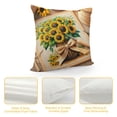 thumbnail image 4 of Orinice Hopyeer Vintage Fall Outdoor Floral Sunflowers Blooming Throw Pillow Covers Autumn Harvest Plants Flowers Retro Buffalo Pillowcase Cotton Linen Home Decor Cushion Case  White, 4 of 5