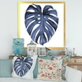 thumbnail image 3 of Designart 'Blue Watercolour Tropical Leaves III' Traditional Framed Art Print, 3 of 4