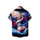 thumbnail image 5 of Mens Manga Corta Botón Abajo Camisas Casual Moda Turndown Cuello Blusa de Impresión, Poliéster para el Uso Diario de Verano, 5 of 9