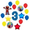 Elmo Sesame Street 3rd Birthday Party 16 Piece Supplies Balloon Decoration Bouquet Set