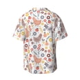thumbnail image 2 of Fotbe Funny Chicken print Short Sleeve Button Down Shirts for Men Casual Summer Beach Wrinkle Free Shirt-Small, 2 of 7