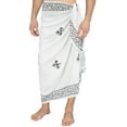 thumbnail image 2 of HAPPY BAY Men's Bath Trunk Casual Sarong Long Pareo Beach Wrap One Size Pearl, Turtle Summer Vacation Party, 2 of 3