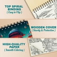 thumbnail image 2 of TPLHOUSE Futuristic City Coloring Book Spiral Bound for Adults, A5 Wooden Cover, 30 Spectacular Coloring Pages of Architecture and Futuristic City for Stress Relief and Relaxation, 2 of 6
