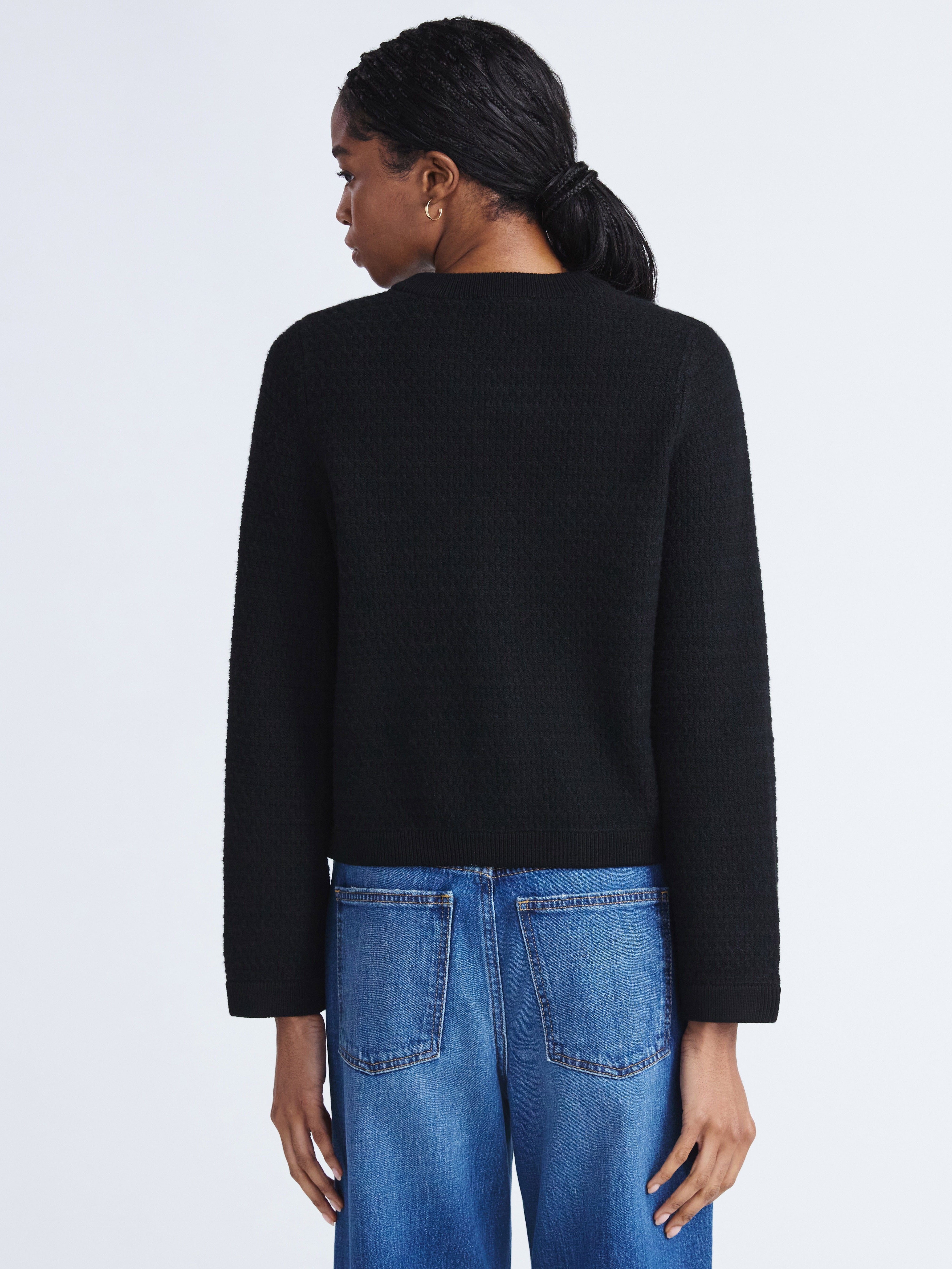 Free Assembly Women's and Women's Plus Textured Cardigan Sweater with Welt Pockets, Lightweight, Sizes XS-4X