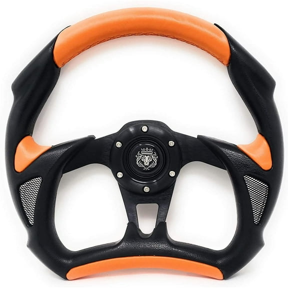 CLUB CAR PRECEDENT ORANGE steering wheel golf cart WITH Adapter 3 spoke"