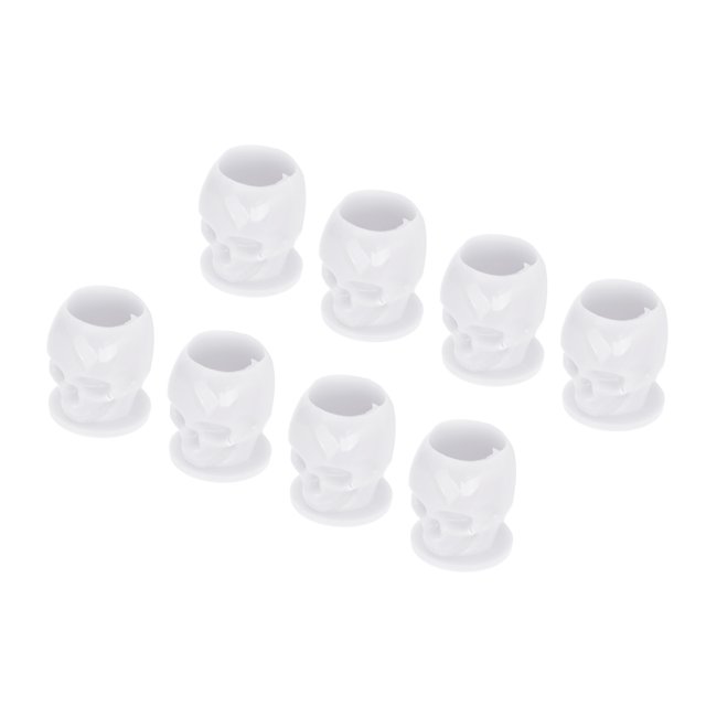 200 Anillos de Pegamento para extensiones de Pestañas, Anillos de Pegamento para Pestañas, Suministros de Extensión, Taza de Tinta de Tatuaje en Forma de Calavera, Soporte de