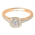 thumbnail image 3 of Dazzlingrock Collection 0.50 Carat (ctw) 14K Princess & Round Diamond Ladies Engagement Ring 1/2 CT, Rose Gold, Size 6, 3 of 5