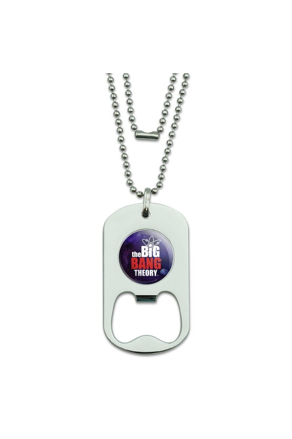 The Big Bang Theory Logo Military Dog Tag Bottle Opener Pendant