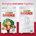 thumbnail image 4 of BioSwiss Bandages, Monkey Shaped Self Adhesive Bandage, Latex Free Sterile Wound Care, Fun First Aid Kit Supplies for Kids and Adults, 24 Count, 4 of 7