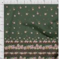 thumbnail image 1 of Soimoi Green Modal Satin Fabric Floral Panel Print Fabric by The Yard 42 Inch Wide, 1 of 3