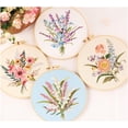 thumbnail image 3 of Yazoeia Beginner Embroidery Kits, Embroidery Starter Kits with Flower Bouquet Patterns, Embroidery Materials Clothes Colored Threads Needles Hoops Instructions S129 One size CJC912-149202, 3 of 9