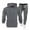 Dark Gray, variant on Men's Hooded Long Sleeve Casual Set Fleece Lined Oversized Warm Comfortable Sportswear Outdoor Fashion Apparel Daily Wear Pink XXXL