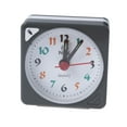 thumbnail image 4 of Worgeous Mini Clock Square Plastic Quartz Alarm Clock Portable Lightweight Clock (Grey), 4 of 8