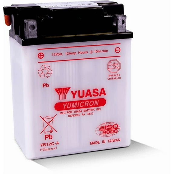Yuasa YB12C-A High Performance Conventional 12V Battery (YUAM222CA)
