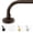 Bronze, variant on Curtain Rods for Windows 28 to 48 inch, 5/8 Inch Gold Curtain Rod, Adjustable Wrap Around Curtains Rod, Blackout Curtains Rods, Metal Room Darkening Curved Cafe Small Drapery Pole, Gold