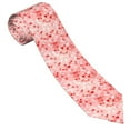 thumbnail image 3 of XMXY Heart Shape Love Mens Necktie Ties , Pink Formal Bussiness Wedding Party Printed Tie, 3 of 9
