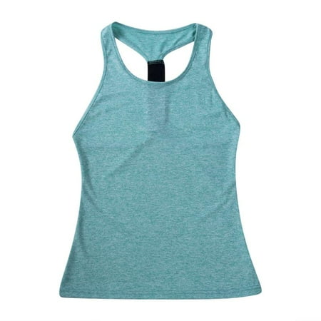 Sleeveless Workout Shirts - Women Workout Gym Yoga Fitness Sports Sleeveless Racerback Tank Top Shirt