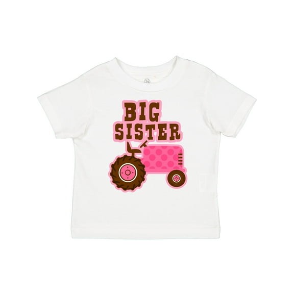 Inktastic Pink Tractor Big Sister Girls Toddler T-Shirt