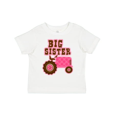 

Inktastic Pink Tractor Big Sister Gift Toddler Toddler Girl T-Shirt