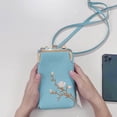 thumbnail image 4 of Cartera bandolera para mujer, con función de teléfono móvil, pequeña, tipo bandolera, organizador de escritorio, material escolar, material para profesores, material escolar, accesorios de oficina., 4 of 5