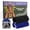 Blue & Black, variant on African Net Sponge Authentic with Handles (Set of 2), African Exfoliating Net Sponge, Exfoliating Body Scrubber Bath Sponge - Bathing Accessories with Storage Bag (Dark Green & Brown)