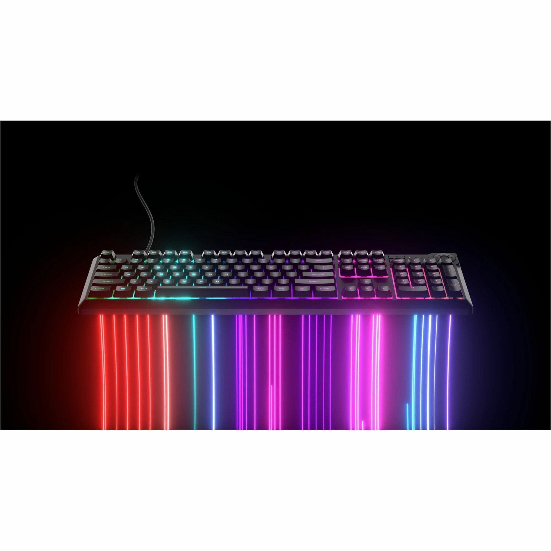 Corsair K55 CORE RGB Gaming Keyboard - Black - Cable Connectivity - Full-size - USB 2.0 Type A Interface - RGB LED - 110 Key(s) - Windows Lock Key, Brightness, Volume Control, Play/Pause, Multimedi...