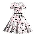 thumbnail image 5 of Girls Halloween Party Dress Short Sleeve A Line With Lace Up Back Zipper For Kids Festive Occasions, 5 of 5
