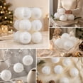 thumbnail image 6 of 12 Pack Christmas Pearl Ball Ornaments - 2.36" White Glittered Baubles for Tree Holiday Party Decor, 6 of 7