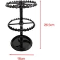 thumbnail image 2 of ZOUSSIQI Earring Organizer Holder,Rotating Hanging Rack,Jewelry Display Stand,Storage Rack for Necklace Vanity Table Earrings Bracelet, 2 Tier in Black CA919-16949, 2 of 7