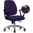 thumbnail image 1 of Computer Office Chair Cover - Stretchable Washable Chair Cover for Rotating Chairs - Durable and Protective Armchair Cover Slipcover (Purple), 1 of 1