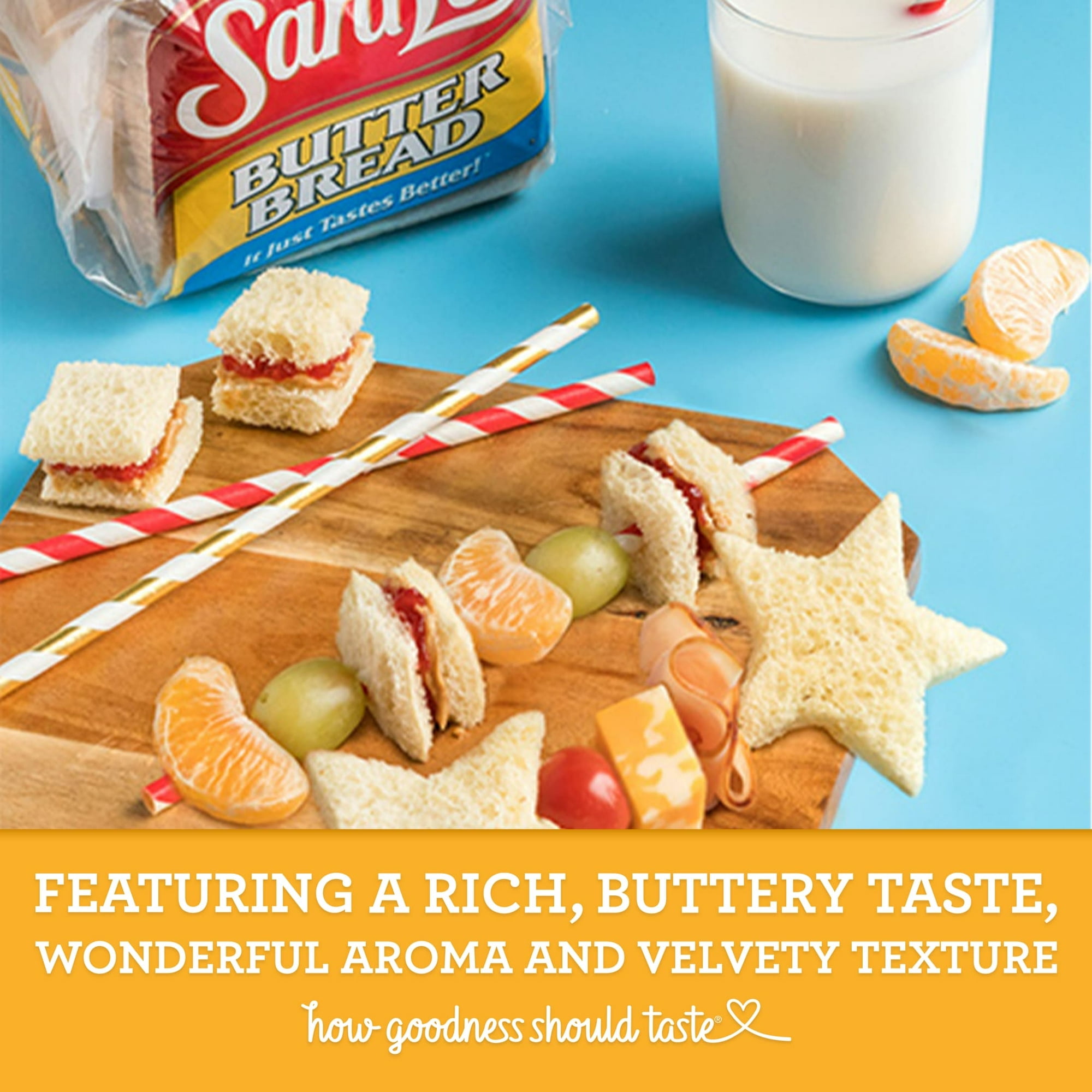 Sara Lee Butter Bread, 20 oz, Soft White Bread, Bag (Pack of