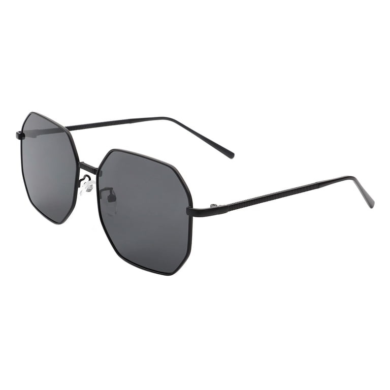 Oversized Polygon Sunglasses Geometric Octagon Metal Frame  display picture 2