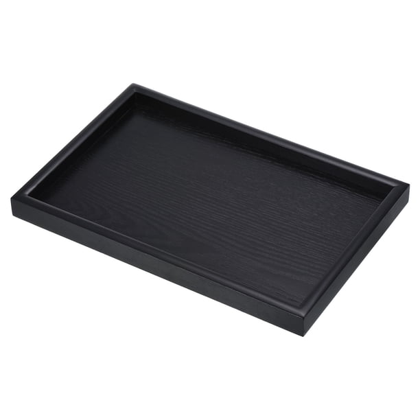 Bandeja de servir de madera Uxcell, bandeja rectangular para té, café, bocadillos, velas para el hogar y la cocina 12x8 pulgadas