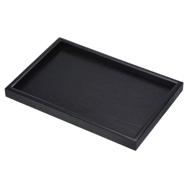 Bandeja de servir de madera Uxcell, bandeja rectangular para té, café, bocadillos, velas para el hogar y la cocina 12x8 pulgadas