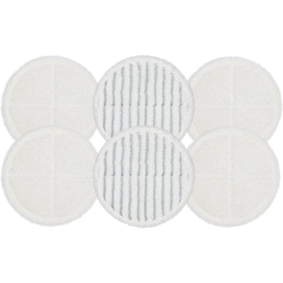 Almohadillas de Repuesto 2124, Compatibles con el Limpiador de Pisos Duros Bissell Spin-Wave, Trapeador Giratorio a Máquina Serie 2039, 2307, 2315A, Parte # 2124 (Paquete de 6 (4 Almohadillas Suaves