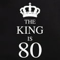 thumbnail image 3 of CafePress - The King Is 80 Pajamas - Men's Dark Loose Fit Cotton Pajama Set, 3 of 7