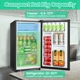 thumbnail image 5 of WANAI 3.2 cu.ft Adjustable Temp Single Door Mini Fridge, Black, 5 of 9
