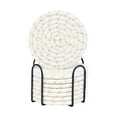 thumbnail image 1 of Hyrbek Placemat, Cotton Rope Woven Meal Mat Circular Cotton Thread Woven Cup Mat Pot Mat Kitchen Table Thickened Insulation Mat, 1 of 2