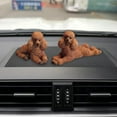 thumbnail image 4 of Poodle Dog Statue Dogs Sculpture resin material art Crafts for Porch TV Cabinet Brown, 4 of 8