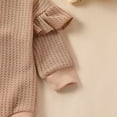 thumbnail image 5 of CAIVO Baby Boy Girl Knit Sweater Bubble O-Neck Romper Oversized Crewneck Sweatshirt Jumpsuit Cute Fall Relaxed Fit Toddler Child Daily Wear, 5 of 8