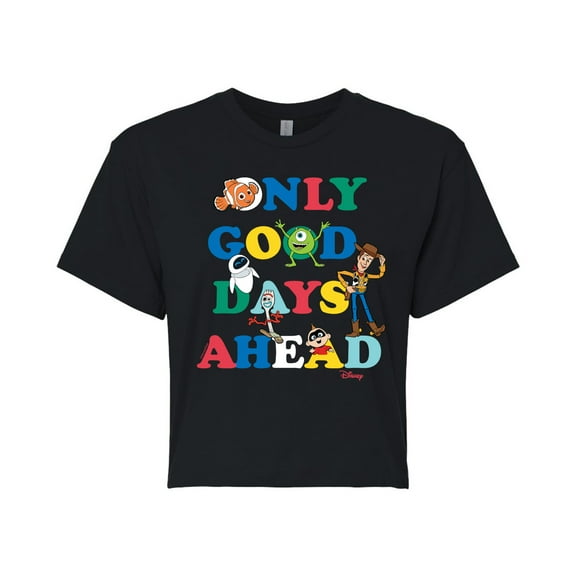 Disney - Only Good Days Ahead - Juniors Cropped Cotton Blend T-Shirt