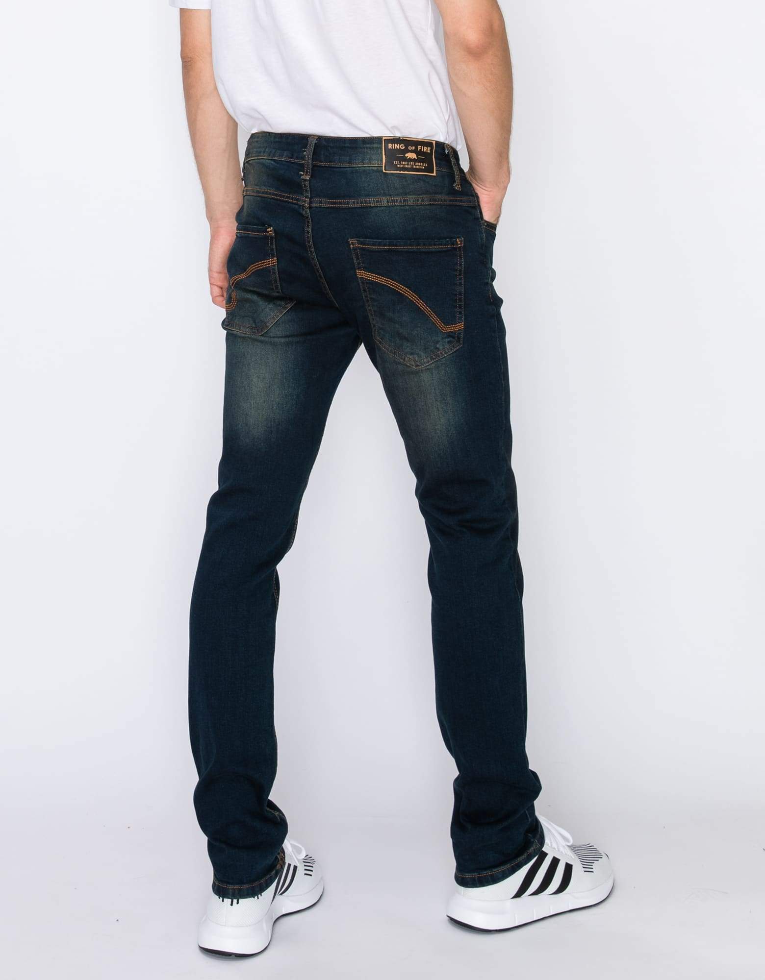 RING OF FIRE Men's 5 Pockets Slim Denim Stretch Jeans - image 5 of 6