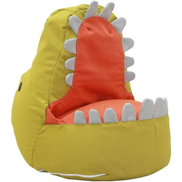 Karla Dubois Jurrasic Mark Dino Kids Bean Bag Chair, Yellow