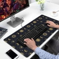 thumbnail image 2 of Long Mouse Pads for Desk,Dark Blue Celestial Body Pattern Desk Mats on Top Of Desks, Desk Mouse Pad Extra Large with 3mm Non-Slip Base and Stitched Edge for Gaming,Office,Work,Home 31.5"x15.7", 2 of 6