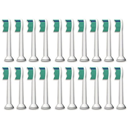 Proresults Brush Head - 20 Philips Sonicare Compatible VeniCare Toothbrush Heads Replacements HX6014 HX6013 ProResults, fits DiamondClean, EasyClean, FlexCare series, HealthyWhite, Plaque Control and Gum Health Handles