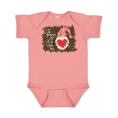 

Inktastic To Gnome me is to Love Me Cute Gnome with Leopard Print Gift Baby Boy or Baby Girl Bodysuit